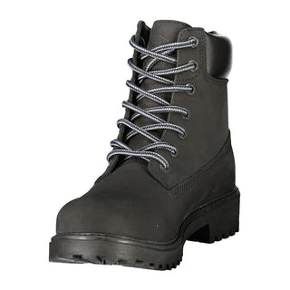 Black Leather Mens Sneaker