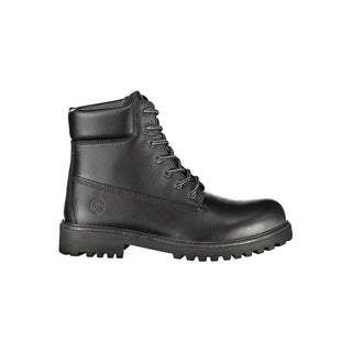 Black Leather Mens Sneaker