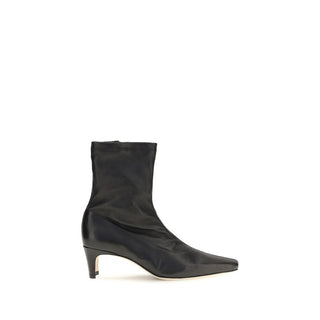 Black Calf Leather Bos Taurus Ankle Boots