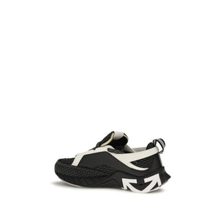 Black Polyester Athletic Sneakers