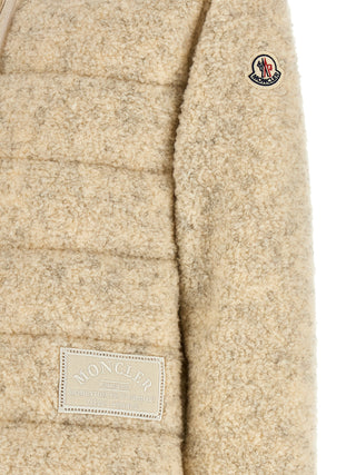 Beige Polyester Full-Length Jacket