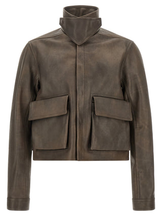 Brown Calfskin Leather Jacket