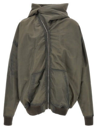 Gray Nylon Shell Jacket
