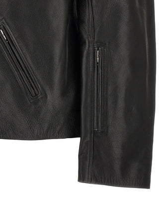 Black Calfskin Leather Jacket
