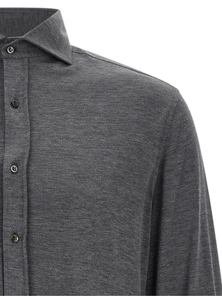 Gray Silk Blouse