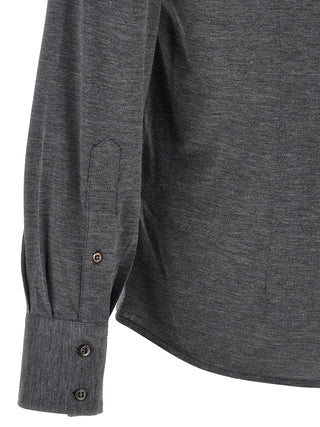 Gray Silk Blouse