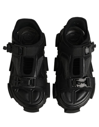 Black Logo Detailed Men Chunky Sandals Shoes