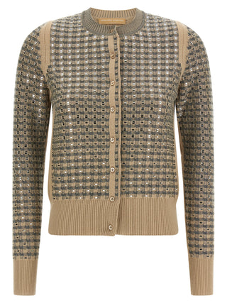 Beige Virgin Wool Cardigan