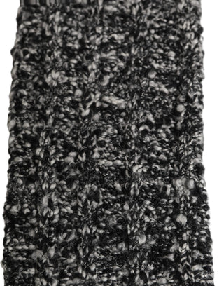 Sleeves Black Wool Blend Knitted Warmer Arm