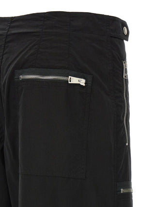 Black Cotton Cargo Pants