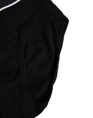 Black Logo Cotton Men Brando Brief Underwear