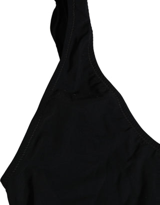 Black Cutout Logo One Piece Swimsuit Swimwear