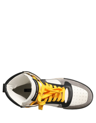 Multicolor Leather High Top Men Sneakers Shoes
