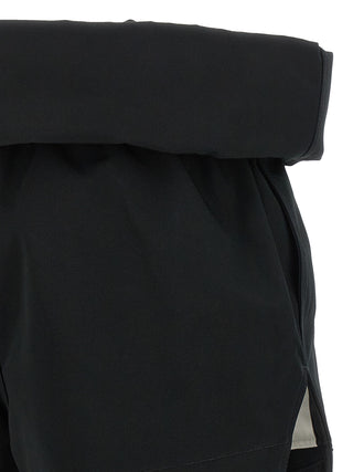 Black Polyester Bermuda Shorts