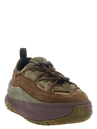 Brown Cowhide Athletic Sneakers