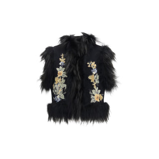 Black Wool Oves Aries Sleeveless Jacket