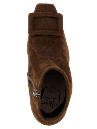Brown Lamb Leather Ankle Boots