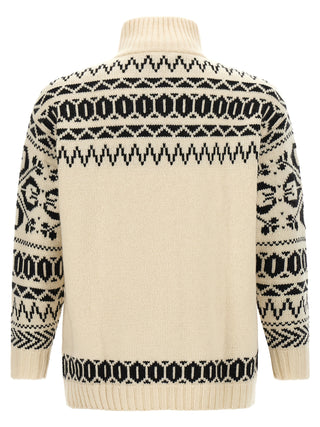 Bicolor Wool Cardigan