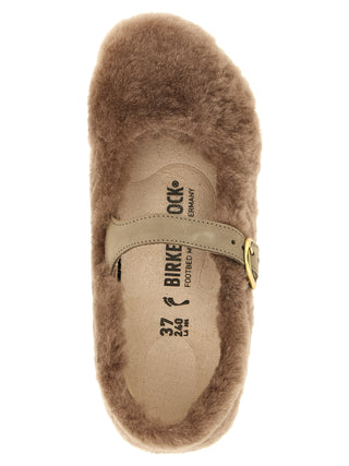 Gray Leather Ballet Flats