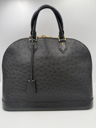 LOUIS VUITTON Alma GM in Ostrich Leather Handbag