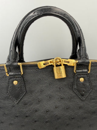 LOUIS VUITTON Alma GM in Ostrich Leather Handbag