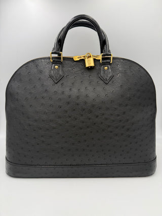 LOUIS VUITTON Alma GM in Ostrich Leather Handbag