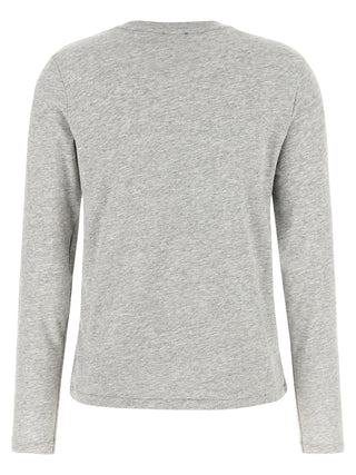 Gray Cotton Long Sleeve T-Shirt