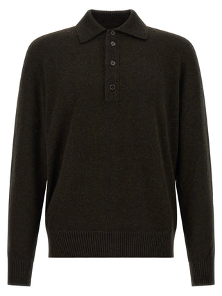 Brown Wool Polo Shirt