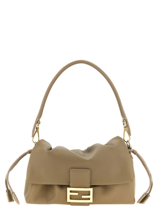 Beige Lamb Leather Handbag
