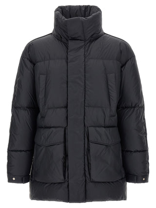 Black Polyamide Full-Length Jacket