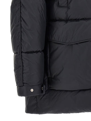 Black Polyamide Full-Length Jacket
