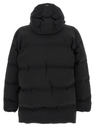 Black Polyamide Full-Length Jacket