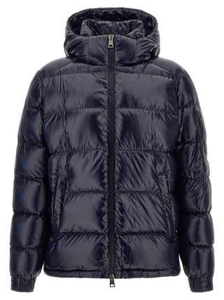 Blue Polyamide Full-Length Jacket