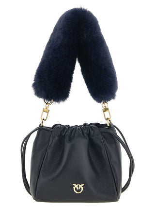 Blue Lambskin Shoulder Bag