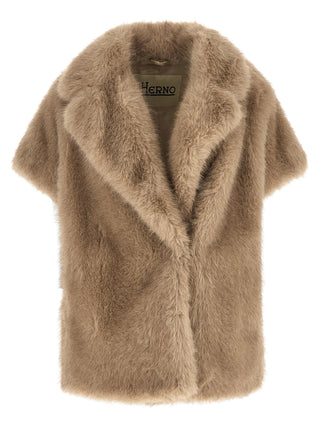 Beige Polyester Coat