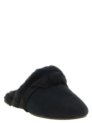 Black Calfskin Mules