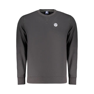 Black Cotton Mens Sweatshirt