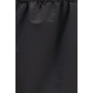Black Silk Midi Skirt