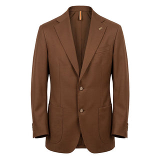 Brown Viscose Men's Jacket