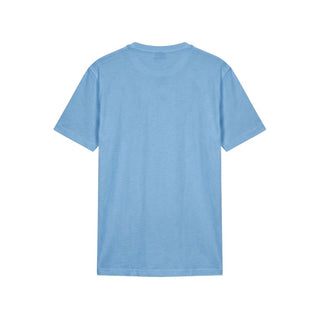 Light Blue Cotton Men T-Shirt