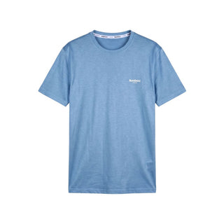Light Blue Cotton Men T-Shirt
