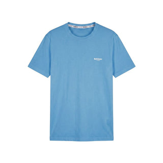 Light Blue Cotton Men T-Shirt