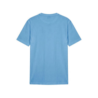 Light Blue Cotton Men T-Shirt