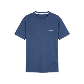 Blue Cotton Men T-shirt
