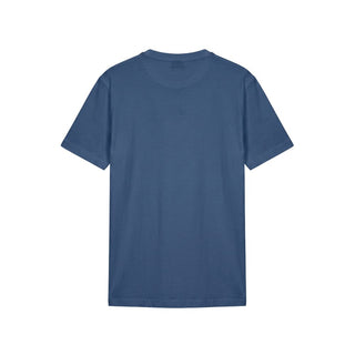 Blue Cotton Men T-shirt