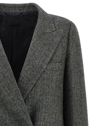 Gray Virgin Wool Blazer