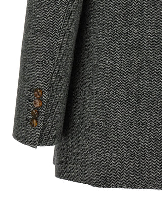 Gray Virgin Wool Blazer