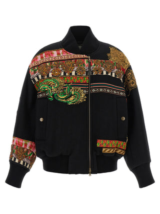 Multicolor Wool Bomber