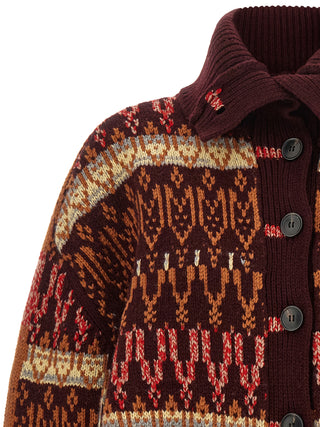 Bordeaux Wool Cardigan