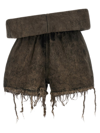 Gray Cotton Bermuda Shorts